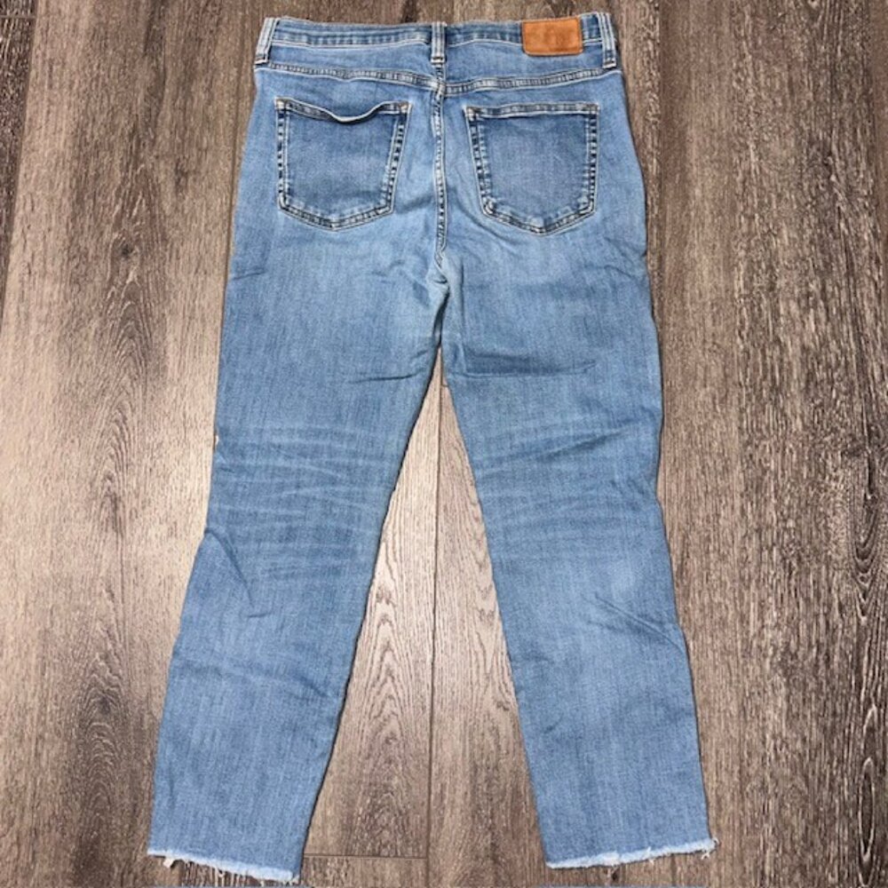 J Crew Denim Jeans Size 29 Blue Womens Raw Hem Button Fly Pants - Picture 6 of 8